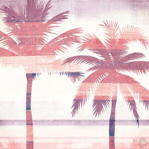 Beachscape Palms III Pink Purple