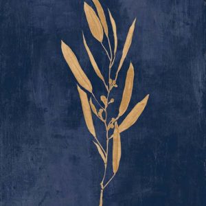 Estudio Botánico I Azul marino dorado